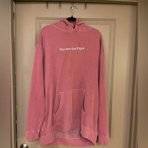 Plus size, rust color, you are the plant specialty sweatshirt, hooded, 3x